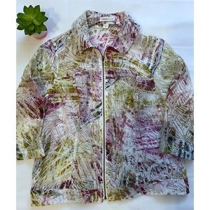 Coldwater Creek Sheer ZIP Jacket